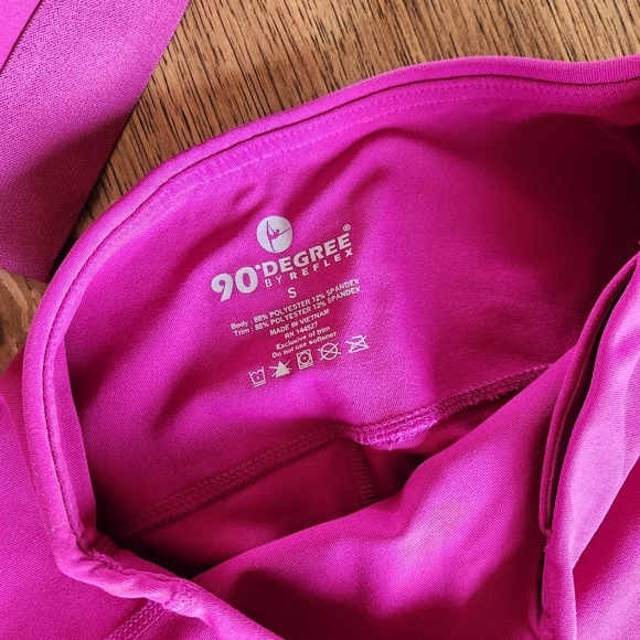 Magenta NWT Athletic Workout Gear 90 Degrees by Reflex - Picture 6 of 10